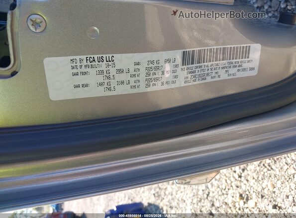 2C4RC1BG2GR188177 2016 CHRYSLER TOWN & COUNTRY Gray Widok komory silnika