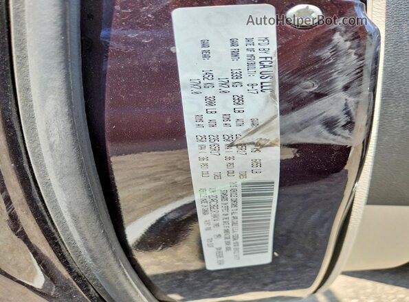2C4RC1BG2JR100414 2018 CHRYSLER PACIFICA Purple VIN կոդի պիտակի տեսք