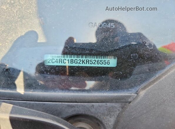 2C4RC1BG2KR526556 2019 CHRYSLER PACIFICA Burgundy Widok naklejki z numerem VIN