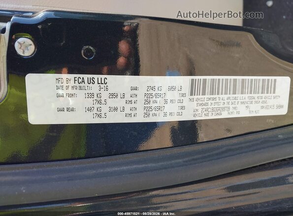 2C4RC1BG3GR289728 2016 CHRYSLER TOWN & COUNTRY Black Engine compartment view
