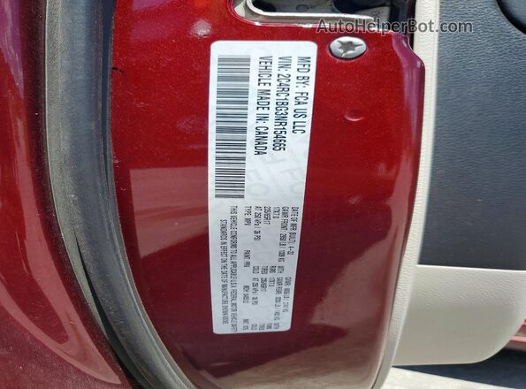 2C4RC1BG3NR154665 2022 CHRYSLER PACIFICA Burgundy Սալոնի 360 աստիճան տեսք
