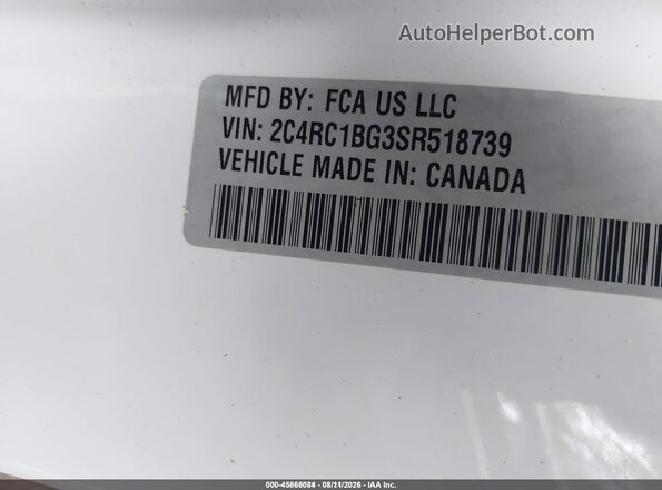 2C4RC1BG3SR518739 2025 CHRYSLER PACIFICA White ძრავის განყოფილების ხედი