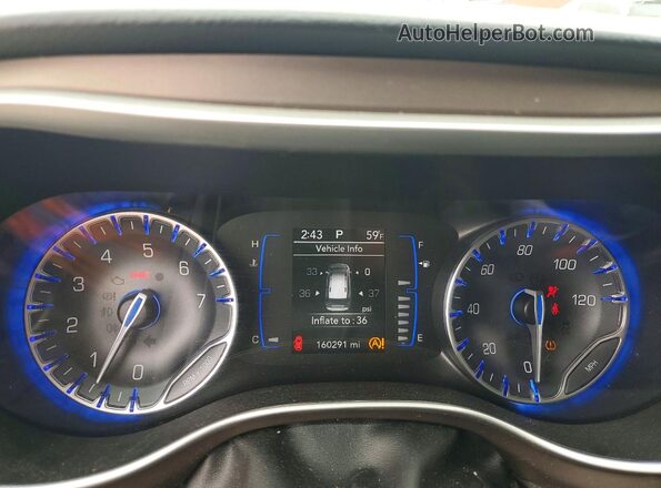 2C4RC1BG4KR731392 2019 CHRYSLER PACIFICA Серый Вид щитка приборов