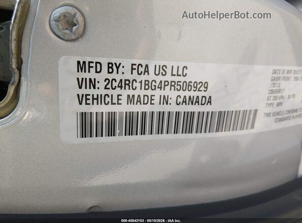 2C4RC1BG4PR506929 2023 CHRYSLER PACIFICA Silver Vista del compartimento del motor