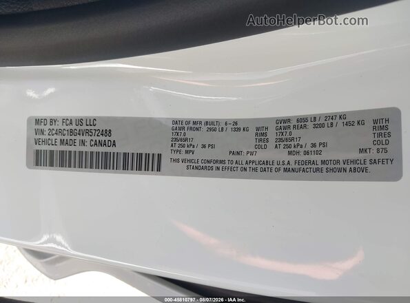 2C4RC1BG4VR572488 2027 CHRYSLER PACIFICA White Widok komory silnika