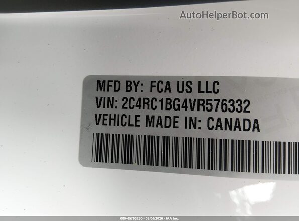 2C4RC1BG4VR576332 2027 CHRYSLER PACIFICA White ძრავის განყოფილების ხედი