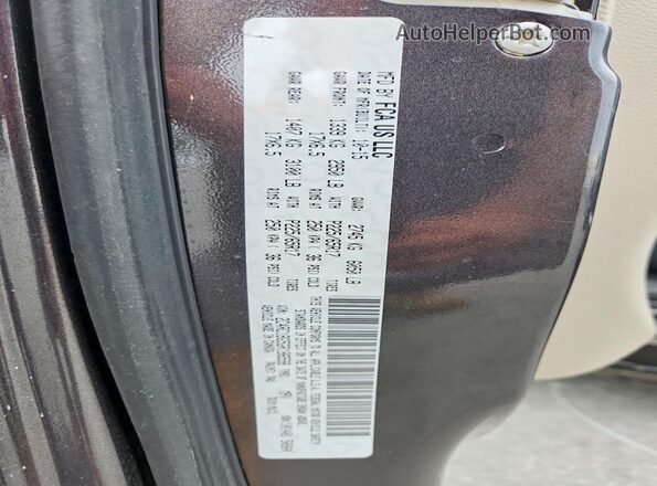 2C4RC1BG5GR186598 2016 CHRYSLER TOWN Gray Widok naklejki z numerem VIN