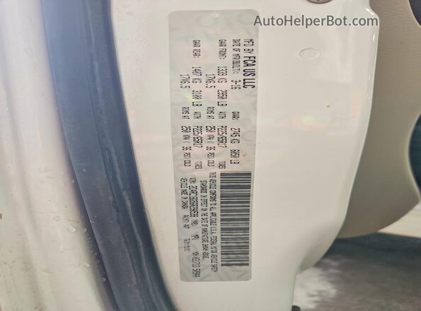 2C4RC1BG5GR290539 2016 CHRYSLER TOWN Белый Панорамный вид салона 360°