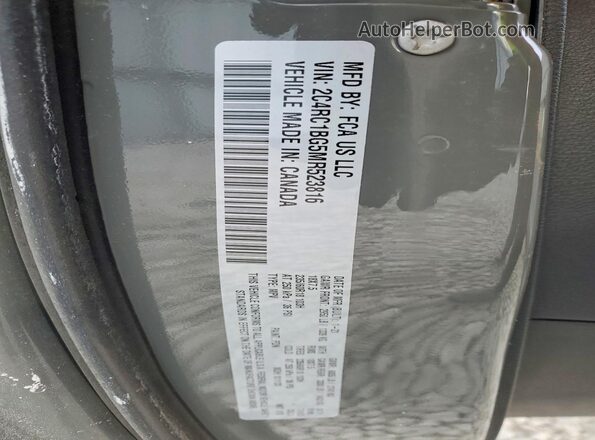 2C4RC1BG5MR523816 2021 CHRYSLER PACIFICA Gray VIN sticker view