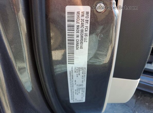 2C4RC1BG5MR593140 2021 CHRYSLER PACIFICA Gray VIN sticker view