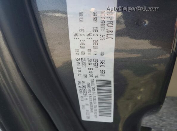 2C4RC1BG6GR238515 2016 CHRYSLER TOWN Серый Вид наклейки с VIN-кодом