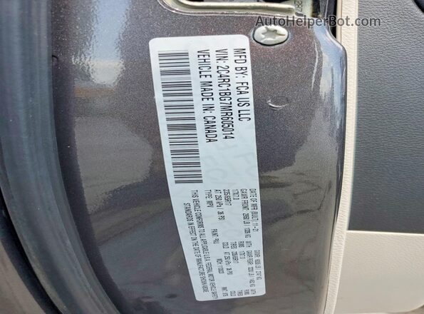 2C4RC1BG7MR605014 2021 CHRYSLER PACIFICA Gray Vista de la etiqueta del VIN