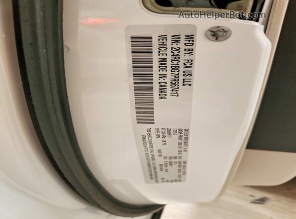 2C4RC1BG7PR567417 2023 CHRYSLER PACIFICA White VIN կոդի պիտակի տեսք