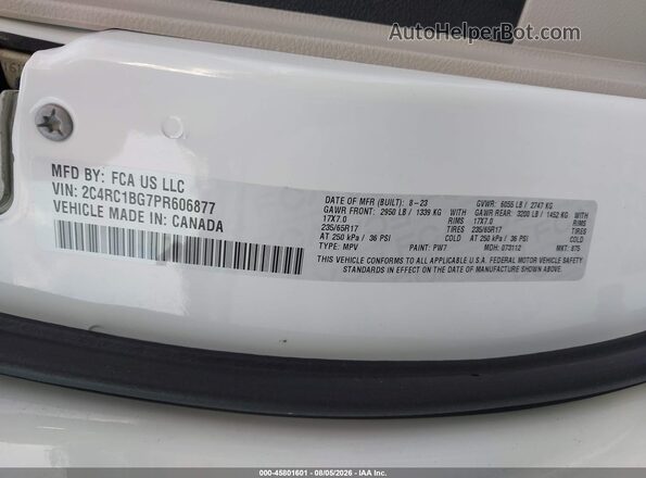 2C4RC1BG7PR606877 2023 CHRYSLER PACIFICA White Շարժիչի բաժամունքի տեսք