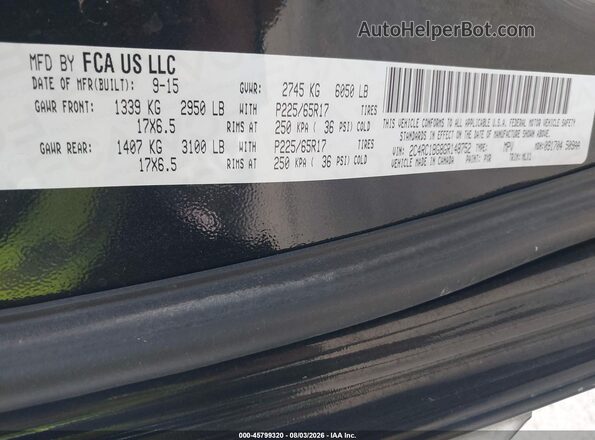 2C4RC1BG8GR148752 2016 CHRYSLER TOWN & COUNTRY Black Engine compartment view