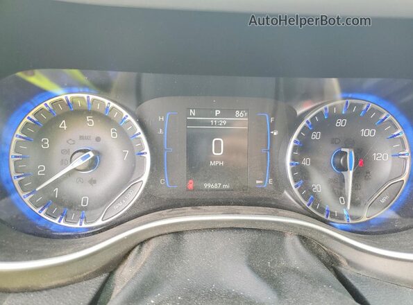 2C4RC1BGXLR204782 2020 CHRYSLER PACIFICA Silver ხელსაწყოთა პანელის ხედი