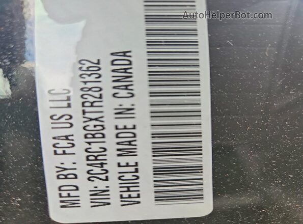 2C4RC1BGXTR281362 2026 CHRYSLER PACIFICA Black VIN կոդի պիտակի տեսք