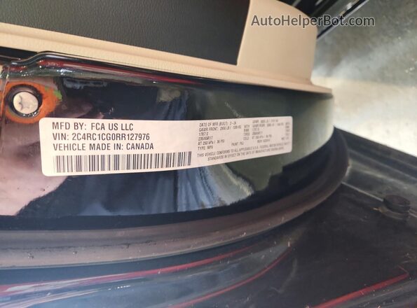 2C4RC1CG0RR127976 2024 CHRYSLER VOYAGER Black Вид наклейки з VIN-кодом