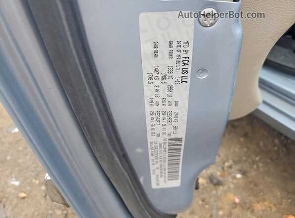 2C4RC1CG1GR194325 2016 CHRYSLER TOWN Синий Вид наклейки с VIN-кодом