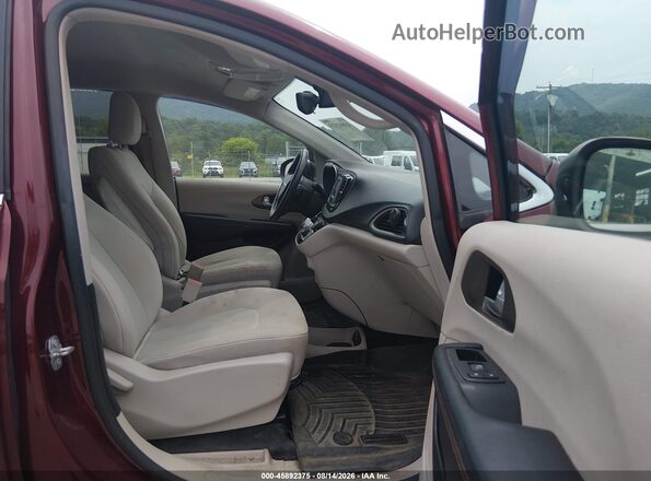 2C4RC1CG4HR657690 2017 CHRYSLER PACIFICA Maroon Widok wnętrza z przodu