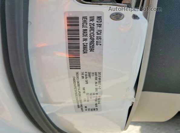 2C4RC1CG4PR625594 2023 CHRYSLER VOYAGER Белый Вид наклейки с VIN-кодом