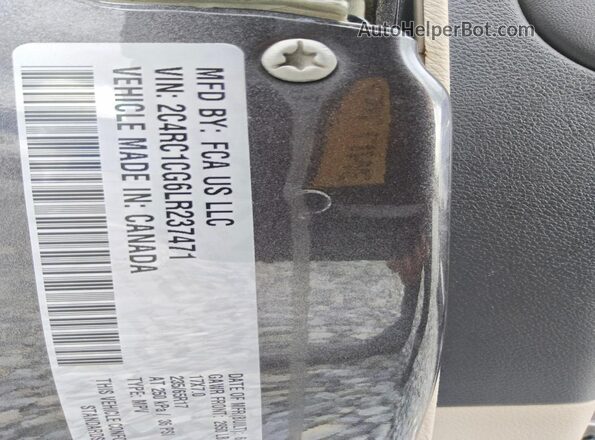 2C4RC1CG6LR237471 2020 CHRYSLER VOYAGER Gray VIN կոդի պիտակի տեսք