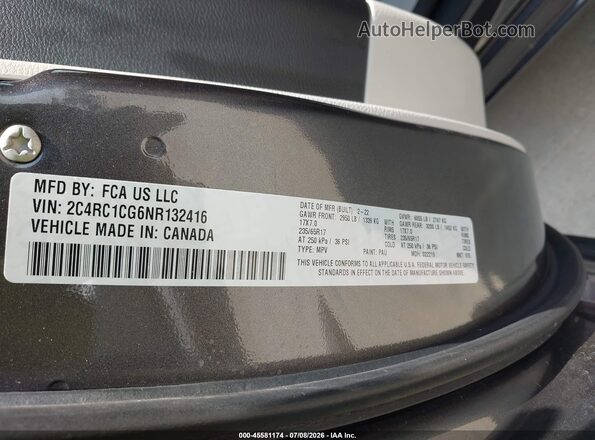2C4RC1CG6NR132416 2022 CHRYSLER VOYAGER Gray Widok komory silnika