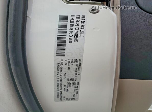 2C4RC1CG7NR159026 2022 CHRYSLER VOYAGER White VIN კოდის სტიკერის ხედი