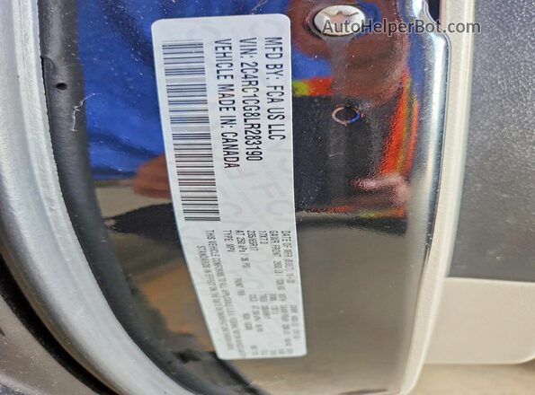 2C4RC1CG8LR283190 2020 CHRYSLER VOYAGER Black Вид наклейки з VIN-кодом