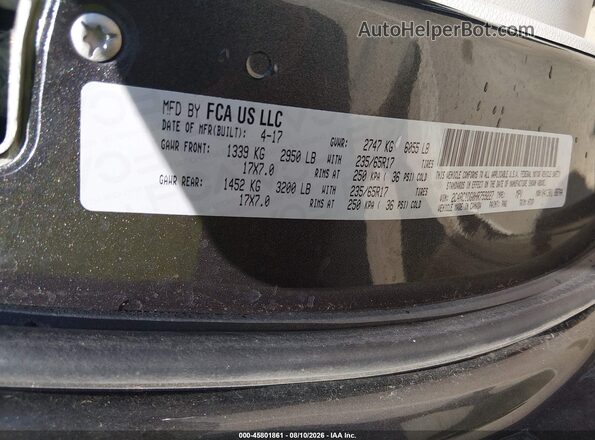 2C4RC1DG0HR759227 2017 CHRYSLER PACIFICA Gray Widok komory silnika