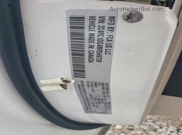 2C4RC1DG4MR549739 2021 CHRYSLER VOYAGER White Вид наклейки з VIN-кодом