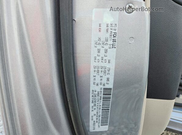 2C4RC1DG7HR519995 2017 CHRYSLER PACIFICA Silver VIN կոդի պիտակի տեսք
