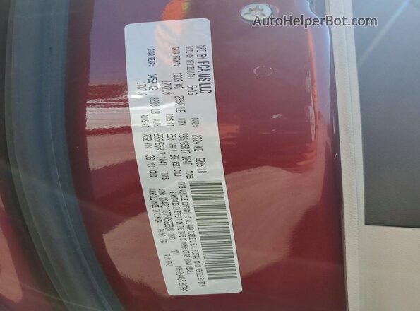 2C4RC1DG7HR522928 2017 CHRYSLER PACIFICA Maroon VIN sticker view