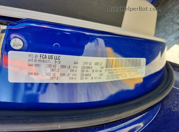 2C4RC1EG0KR549457 2019 CHRYSLER PACIFICA Blue Вид наклейки з VIN-кодом