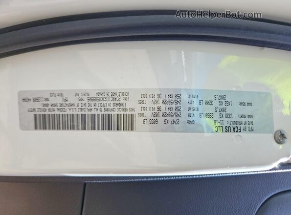 2C4RC1EG3KR589905 2019 CHRYSLER PACIFICA White VIN sticker view