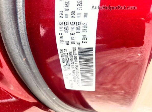 2C4RC1EG7HR659852 2017 CHRYSLER PACIFICA Red VIN კოდის სტიკერის ხედი
