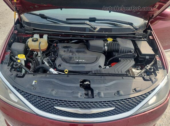 2C4RC1EG7HR659852 2017 CHRYSLER PACIFICA Red ძრავის განყოფილების ხედი