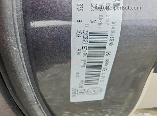 2C4RC1EG8JR148379 2018 CHRYSLER PACIFICA Gray Вид наклейки з VIN-кодом