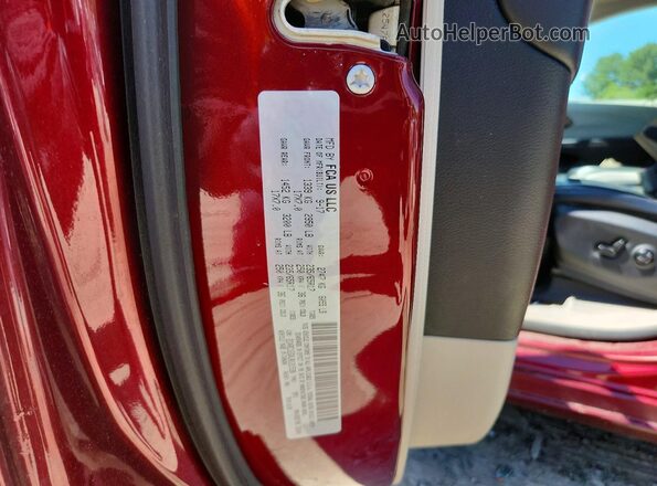 2C4RC1EGXJR121538 2018 CHRYSLER PACIFICA Red VIN կոդի պիտակի տեսք