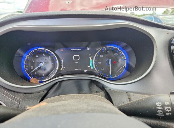 2C4RC1FG3MR592417 2021 CHRYSLER PACIFICA Burgundy ხელსაწყოთა პანელის ხედი