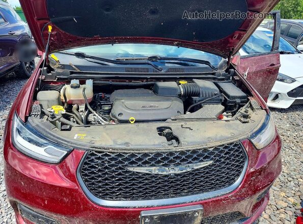 2C4RC1FG3MR592417 2021 CHRYSLER PACIFICA Burgundy ძრავის განყოფილების ხედი