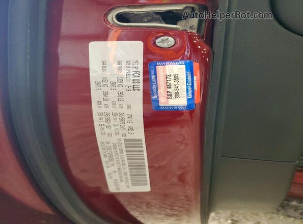 2C4RC1FG7KR643902 2019 CHRYSLER PACIFICA Бордовый Вид наклейки с VIN-кодом