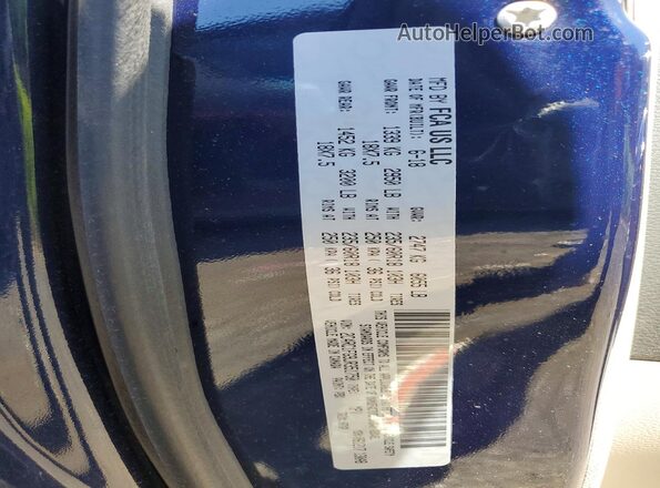 2C4RC1FG9JR351750 2018 CHRYSLER PACIFICA Blue Widok naklejki z numerem VIN