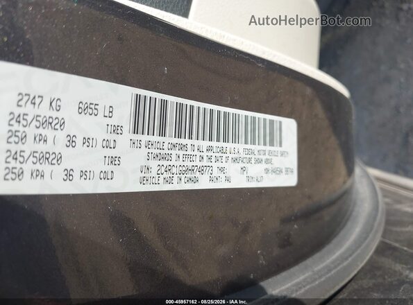 2C4RC1GG0HR748773 2017 CHRYSLER PACIFICA Gray Engine compartment view