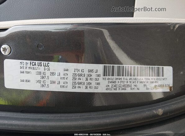 2C4RC1GG1HR528543 2017 CHRYSLER PACIFICA Серый Вид подкапотного пространства