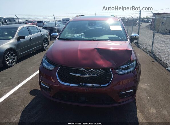 2C4RC1GG1PR509232 2023 CHRYSLER PACIFICA Burgundy Вид щитка приладів