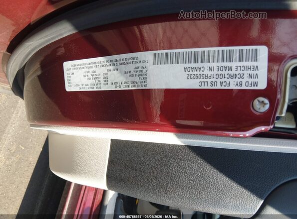 2C4RC1GG1PR509232 2023 CHRYSLER PACIFICA Burgundy Вид підкапотного простору