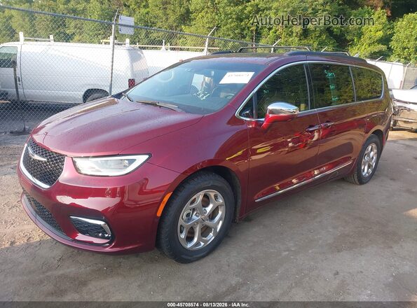 2C4RC1GG4NR104351 2022 CHRYSLER PACIFICA Burgundy Przód lewy