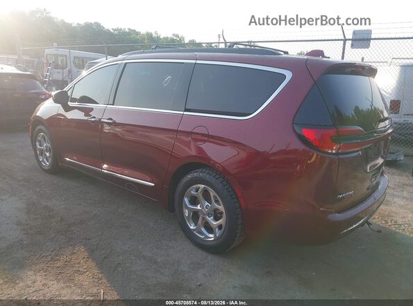 2C4RC1GG4NR104351 2022 CHRYSLER PACIFICA Burgundy Tył lewy