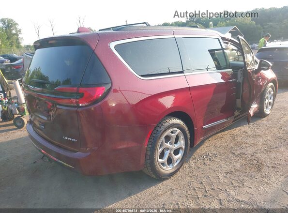 2C4RC1GG4NR104351 2022 CHRYSLER PACIFICA Burgundy Tył prawy